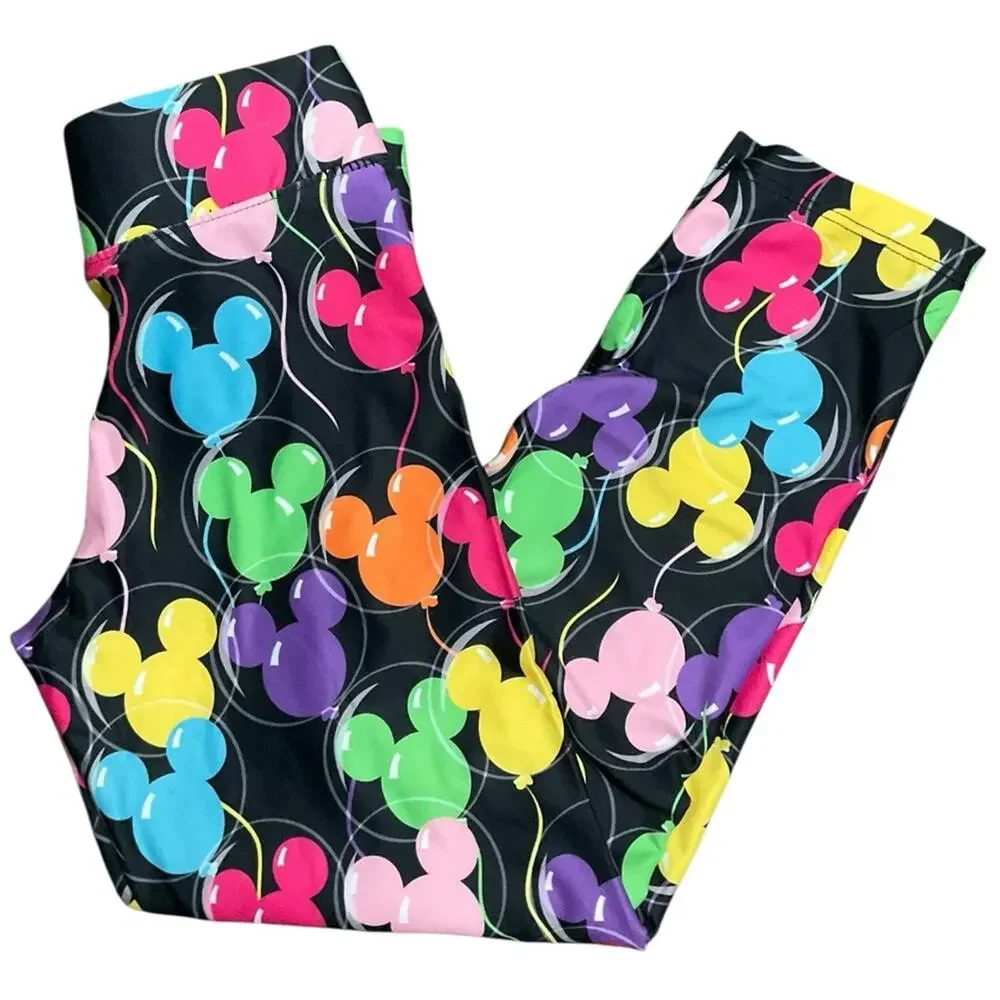 Disney Multicolor Mickey Mouse Balloon Leggings Size XS NWT